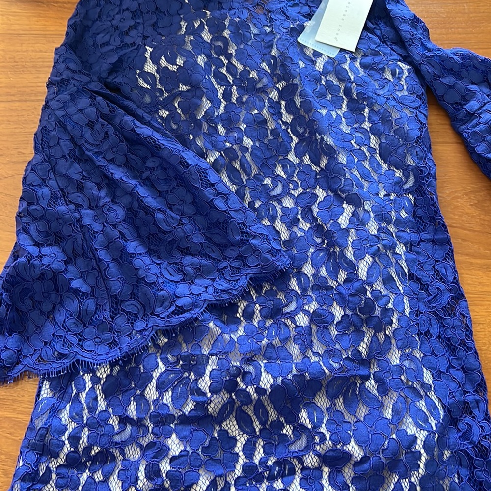 Bell Sleeves Endless Rose Blue Lace Overlay Dress  XS